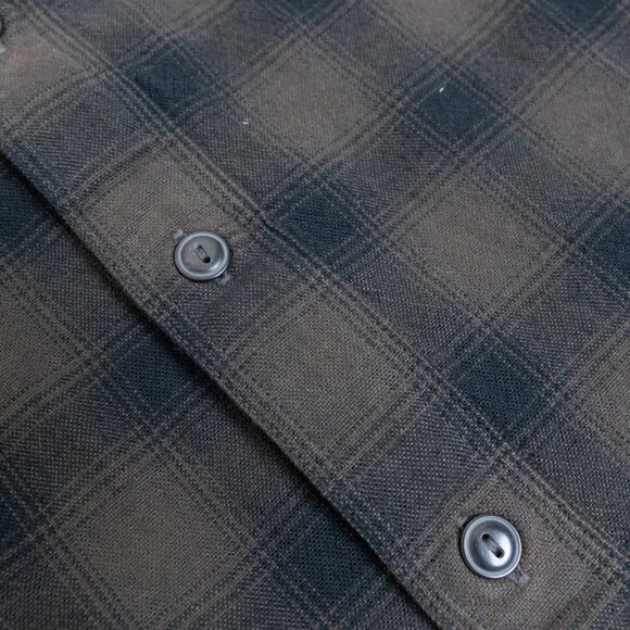 RRL Ralph Lauren Shirt Plaid Black Grey Plaid Western Workwear Button Up Small - Picture 8 of 14